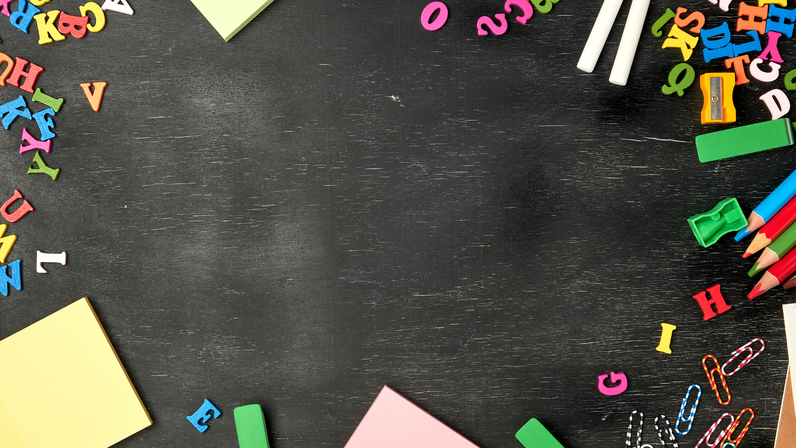 Blackboard for header with colour